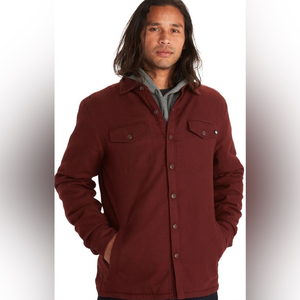 Marmot Men's Ridgefield Sherpa Flannel Shirt Jacket shacket